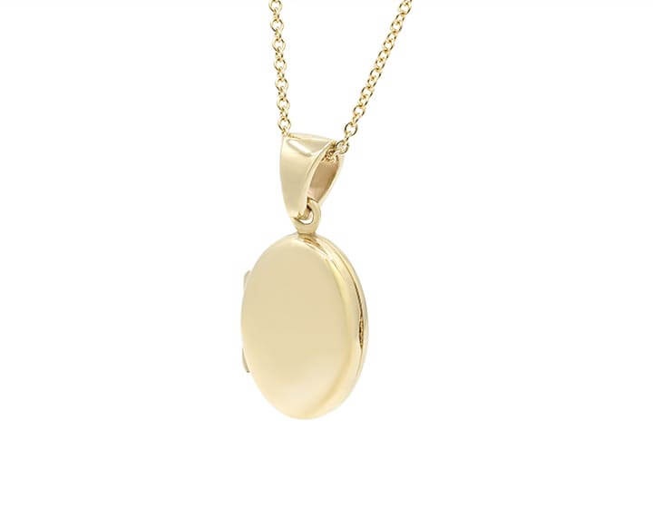 Customisable 9ct Yellow Gold Oval Locket