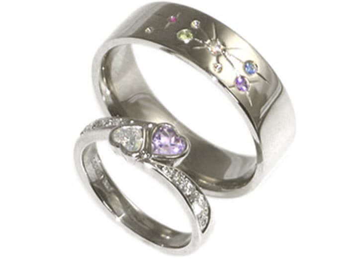 Clive wanted his wedding ring to be inspired by shooting stars