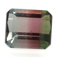 Bi-Colour 7.91x7.08mm 2.13ct Octagon cut Watermelon Tourmaline