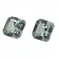 Pair of Grey Green 5.03mm octagon cut Tourmalines total 1.33ct