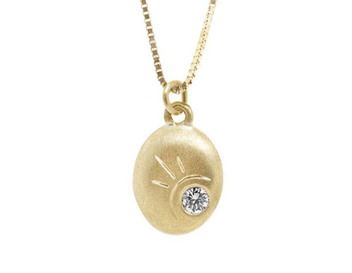 Sally's 9ct Yellow Gold and Diamond Memorial Locket