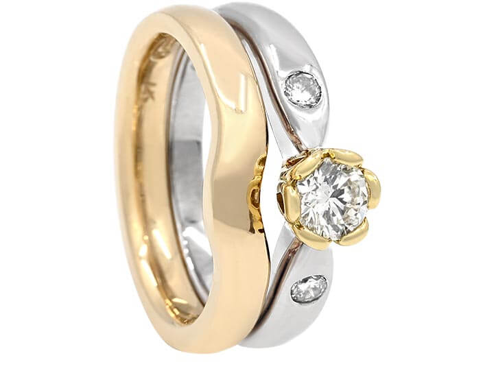 Julie's Yellow Gold Wave Wedding Ring