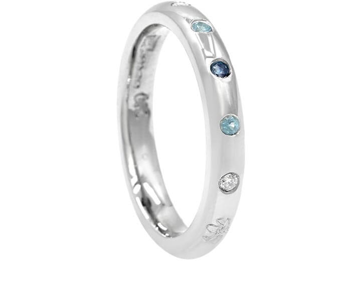 Iris Inspired Engagement Ring
