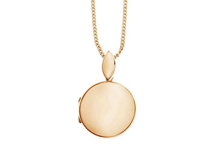 Customisable 9ct rose gold round locket