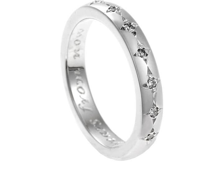 Michelle's Platinum Star Set Diamond Eternity Ring