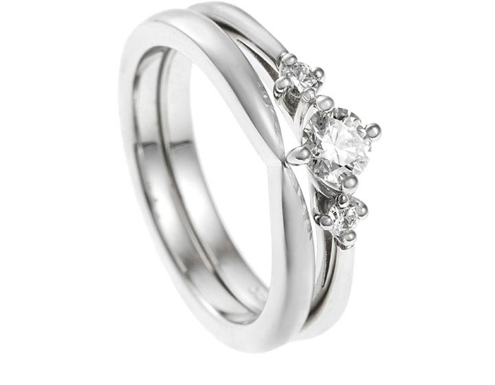 Anneke's Platinum Pinch Wedding Ring