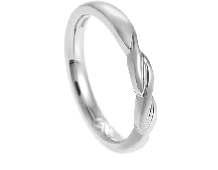 Kate's Palladium Mobius Twist Inspired Wedding Ring