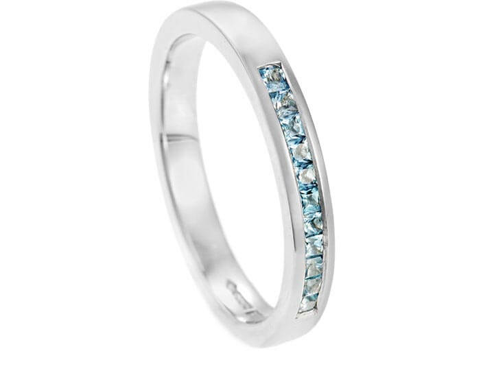 Jackie's Platinum and Aquamarine Eternity Ring