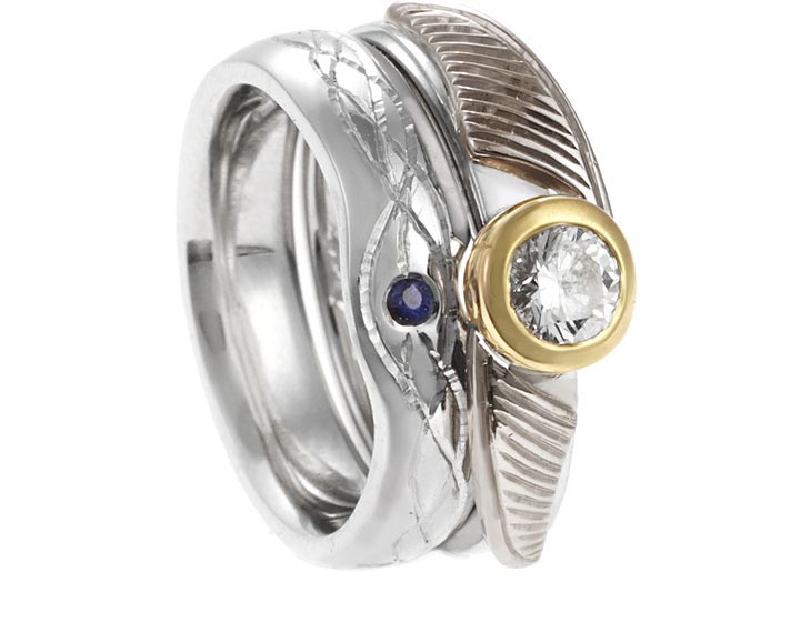 Katy's Fitted Platinum and Sapphire Wedding Ring