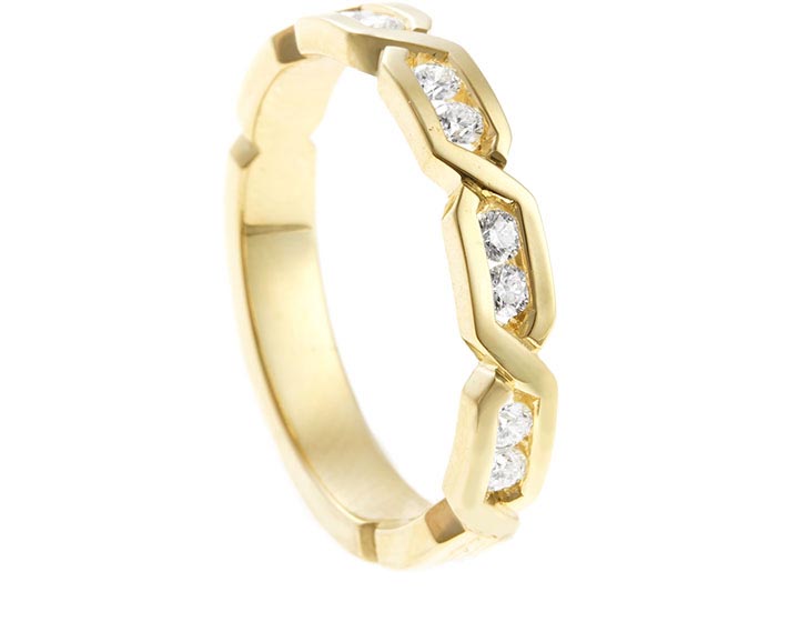 Rebecca's 18ct Yellow Gold Channel Set Wedding Ring