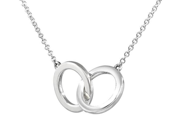 Sterling Silver Double Linked Circle Pendant