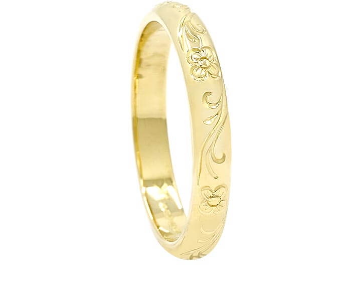 A Floral Engraved Wedding Ring for Catherine