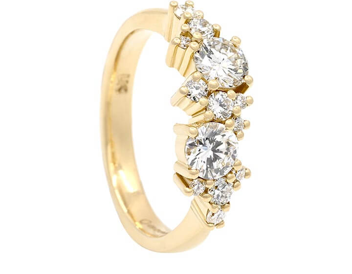 Sarah's Scatter Diamond Eternity Ring in Yellow Gold