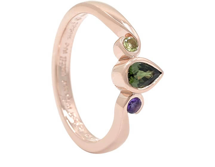 Lesley's Birthstone Memorial Ring