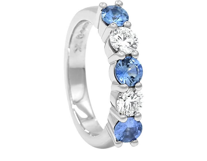 A Platinum Sapphire and Diamond Dress Ring for Fran