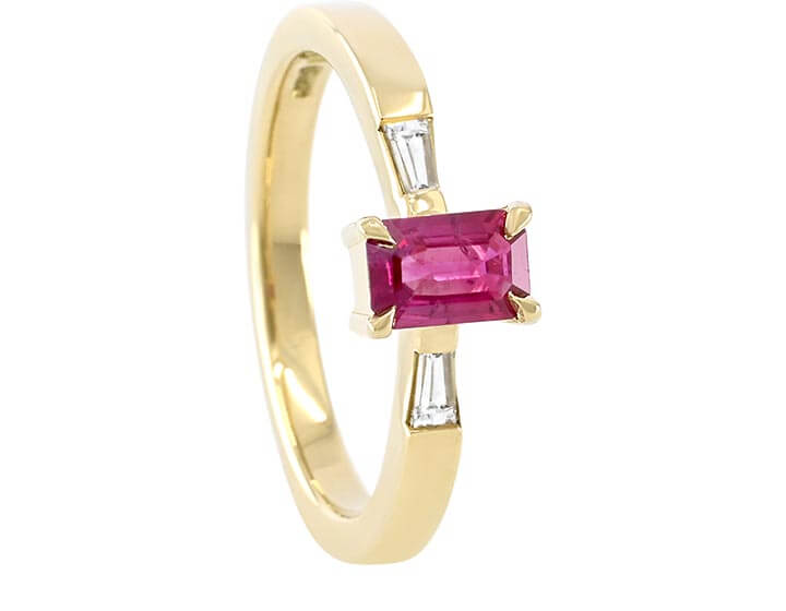 Ruby and Diamond Engagement Ring for Amber