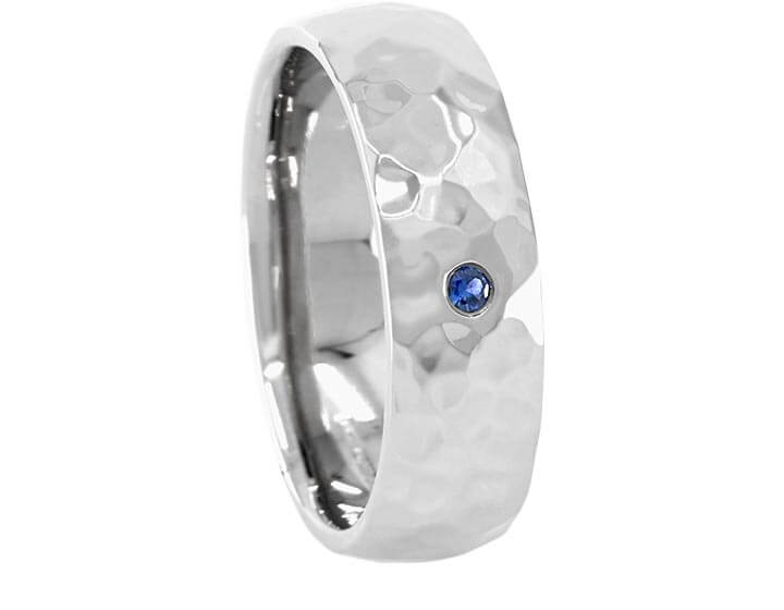 Jack's Palladium and Blue Sapphire Wedding Ring