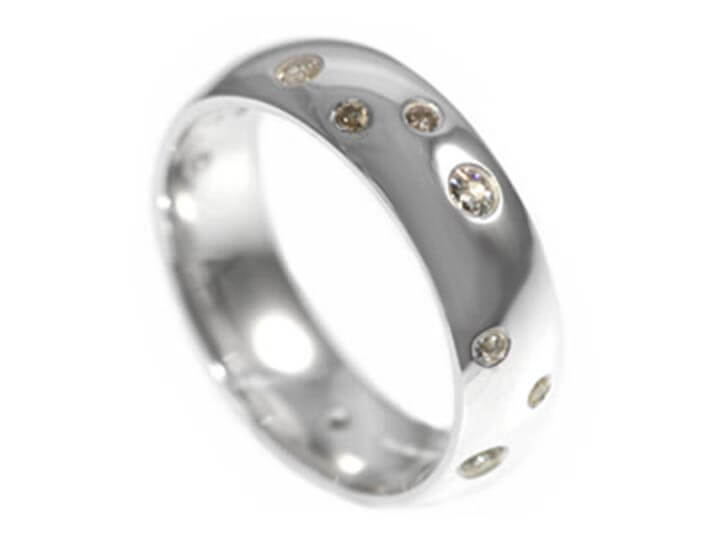 A beautiful Sterling silver and diamond dress ring 