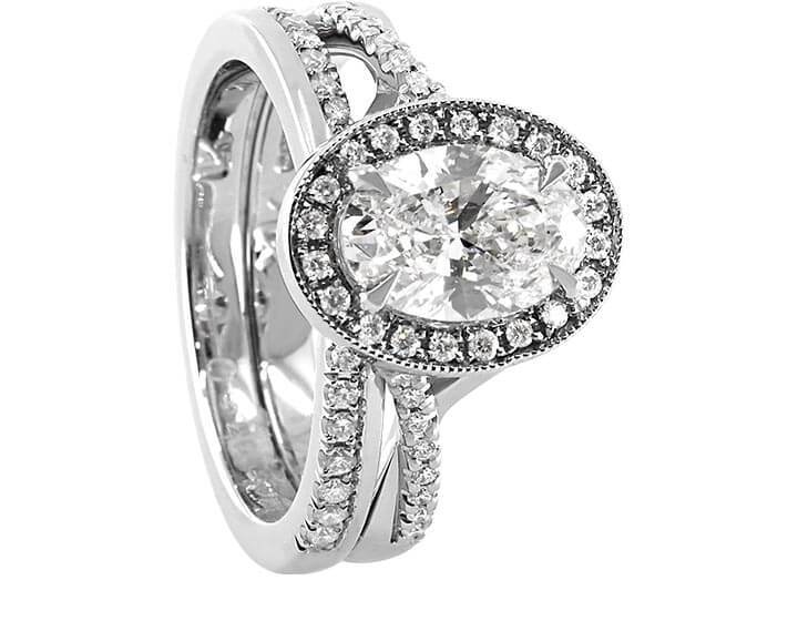 Tiffanie's Platinum and Diamond Mobius Twist Wedding Ring