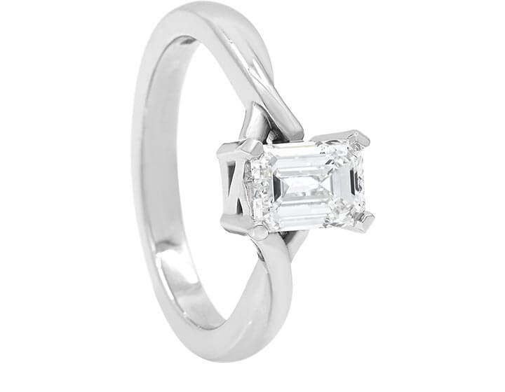 An Emerald Cut Diamond Engagement Ring for Lily