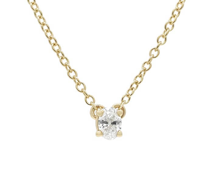 Elegant Oval Diamond Necklace