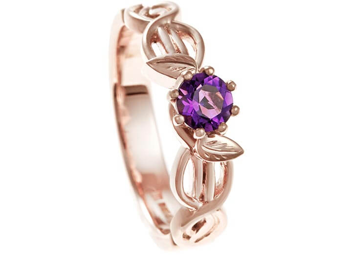 Toni's Amethyst and Fairtrade 9ct Rose Gold Engagement Ring