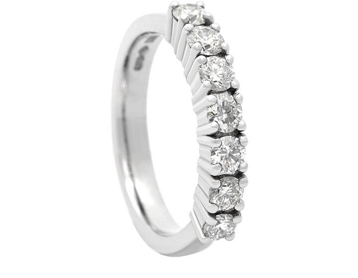 Platinum and Seven Stone Diamond Ring