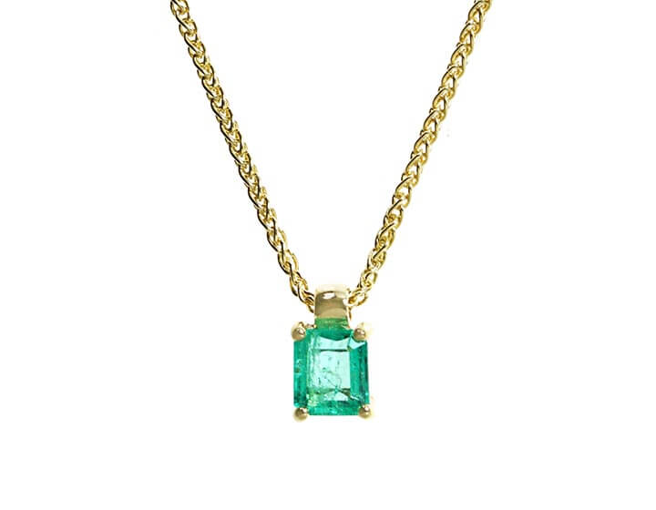 Fran's 9ct Yellow Gold Own Emerald Pendant