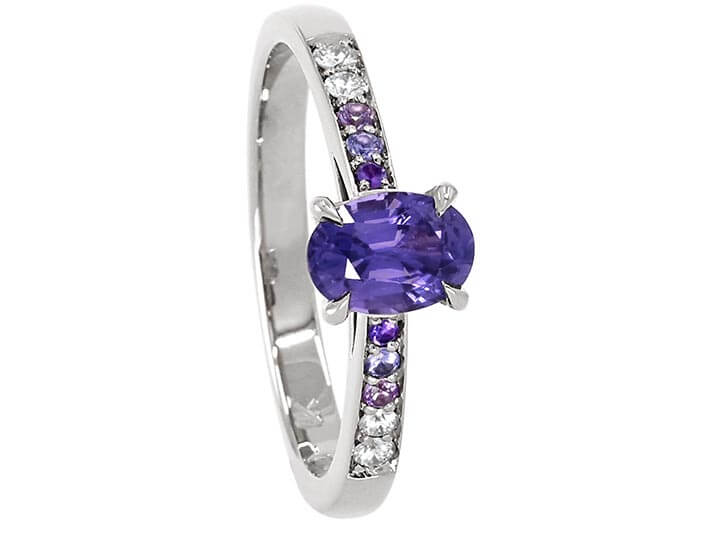 Ida's Purple Sapphire Engagement Ring