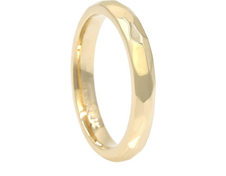 9ct Yellow Gold Facetted Wedding Ring