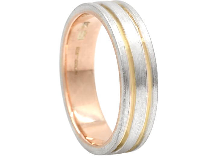 David's Mixed Metal Wedding Ring