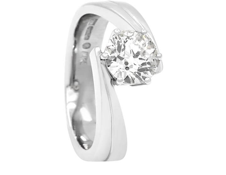 Sarah's Platinum Dress Ring Using Sentimental Diamond