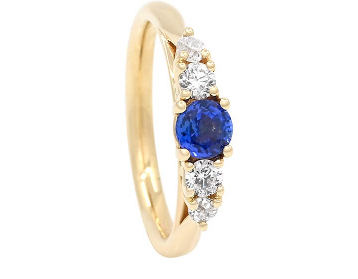 Tash's Five Stone Sapphire and Diamond Engagement Ring