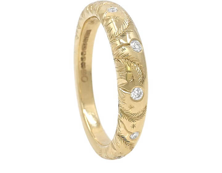 Wildflower at Night Inspired Diamond Eternity Ring