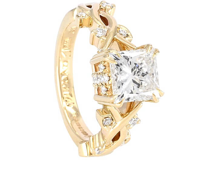 Banudi's Princess Cut Diamond Engagement Ring