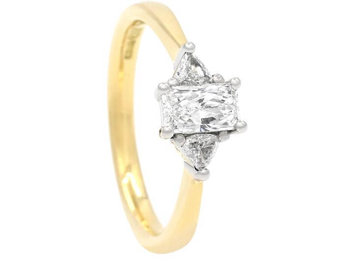 Angela's Radiant Cut and Trillion Cut Diamond Trilogy