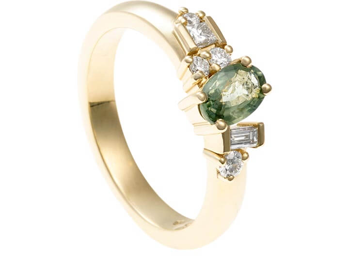 Bespoke Scatter Engagement Ring