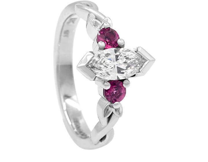 Robyn's Engagement Ring with Pink Tourmaline