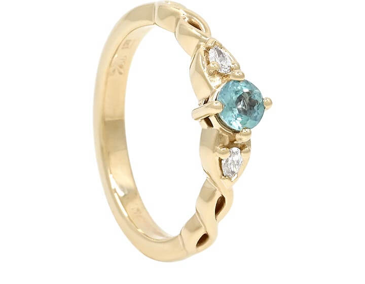 Celtic Inspired Engagement Ring with Alexandrite