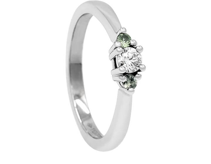 Rachel's Delicate Trilogy Engagement Ring