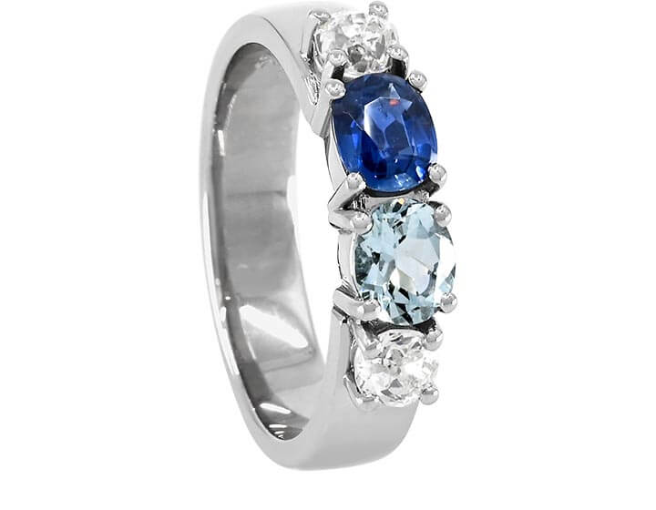 A Sparkle of Blue Dress Ring