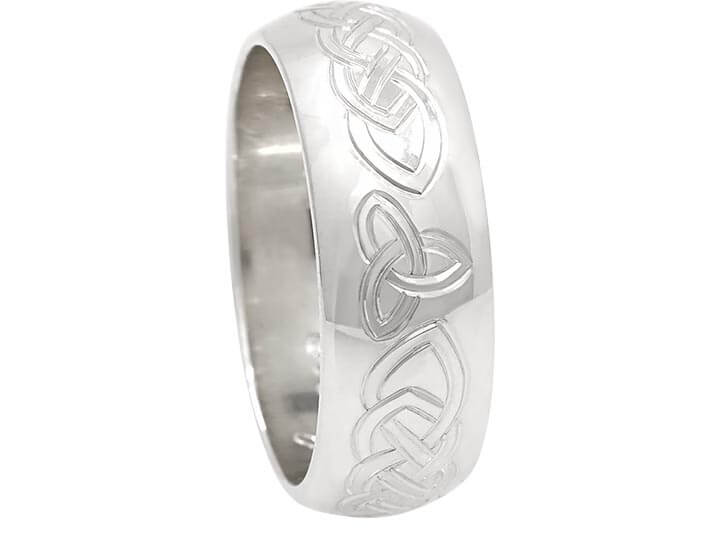John's Celtic Engraved Wedding Ring