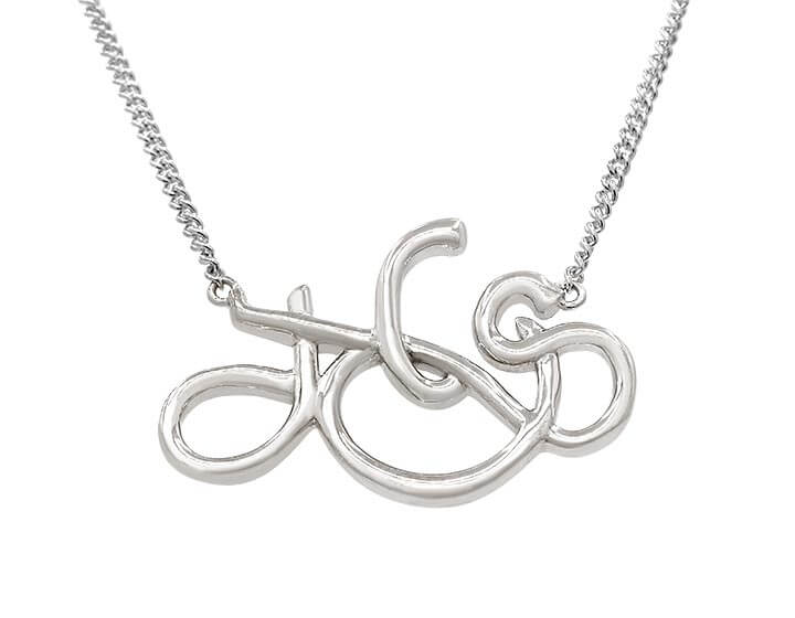Entwined Initials Pendant for Nicola