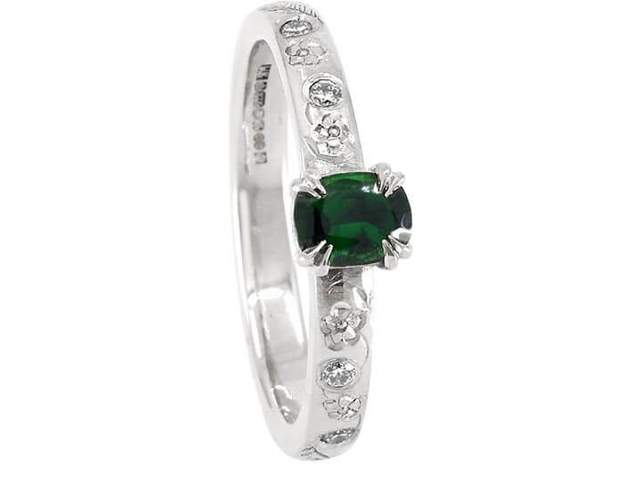 Wild Flower Inspired Engagement Ring