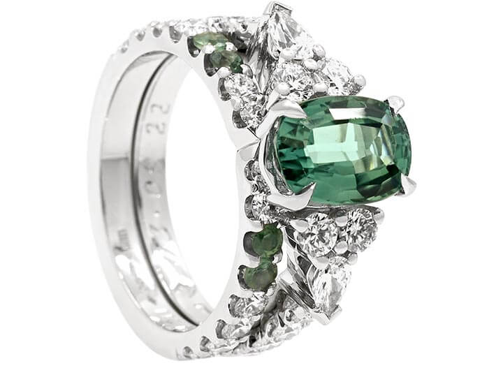 Abbi's Alexandrite Pinch Style Wedding Ring