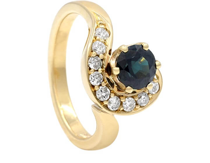 Modern Halo for Irayna's Fairtrade Yellow Gold Dress Ring