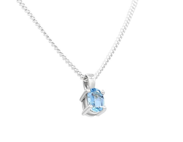 Aquamarine Birthstone Pendant for Aimee