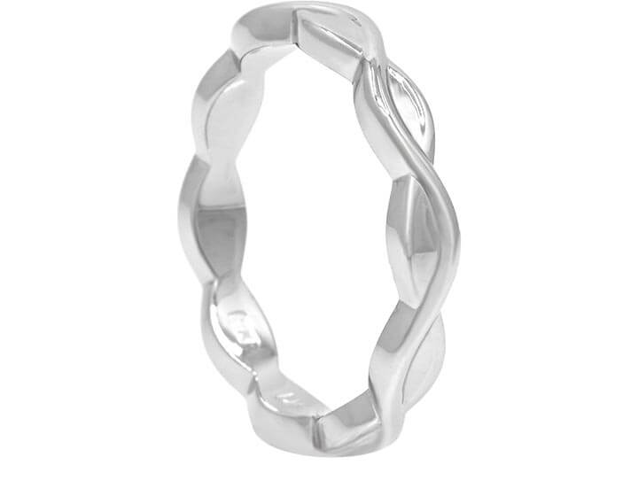 A Bespoke Platinum Twist Dress Ring