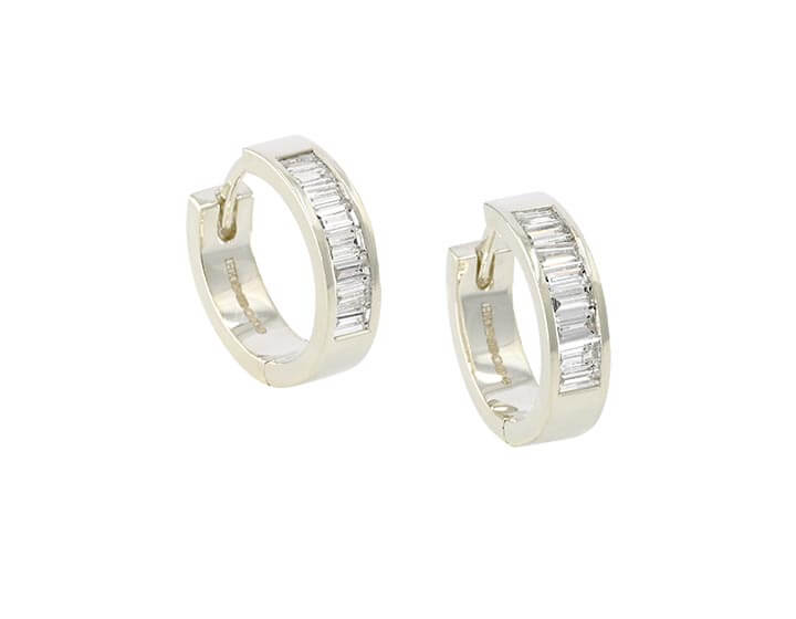 Laura's Baguette Diamond Hoop Earrings