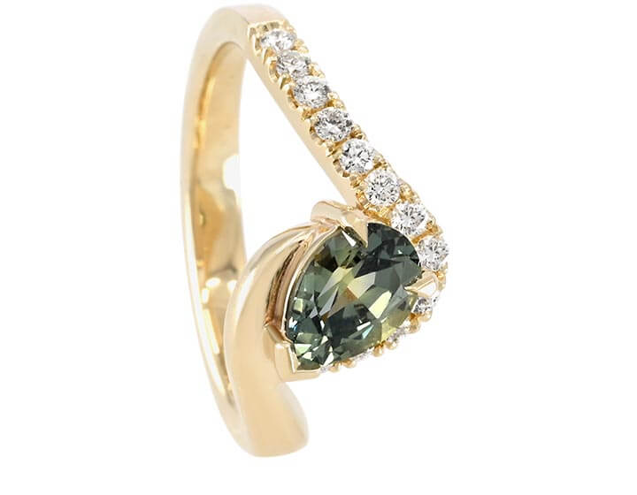 Ocean Inspired Engagement Ring